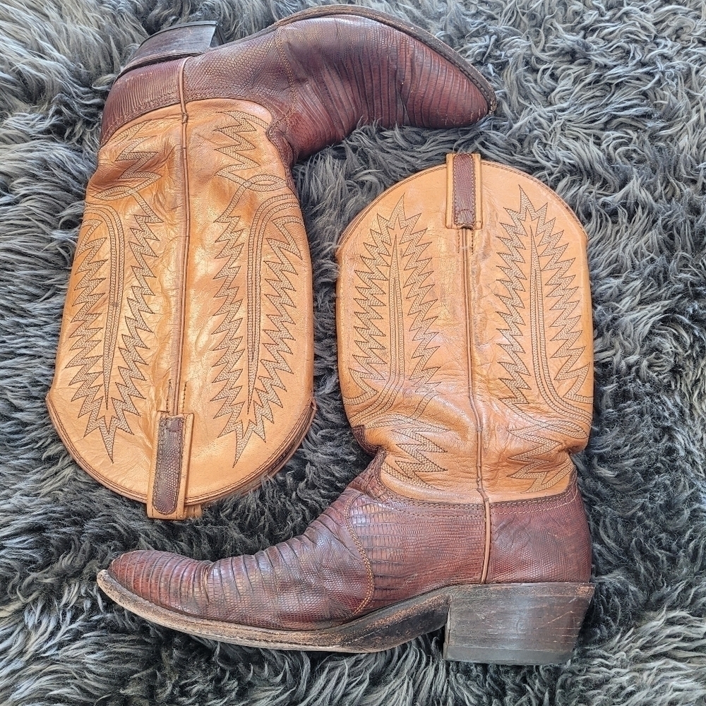 Vintage Dan Post Cowboy Boots Woman Size 9